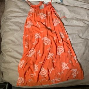Orange Floral Dress